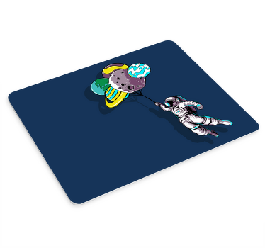 Anime podložka pod myš astronaut s balónmi - Tenstickers