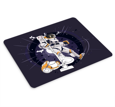 Mouse pad original diseño astronauta limpiando el espacio - TenVinilo