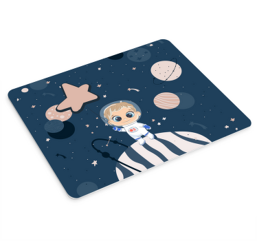 Star and baby astronaut design vinyl mouse pad - TenStickers