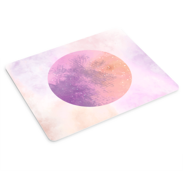 Two colours planet galaxy design  mouse pad - TenStickers