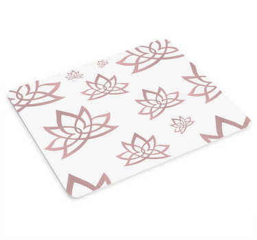 Minimalistic lotus flower mouse pad patterns - TenStickers