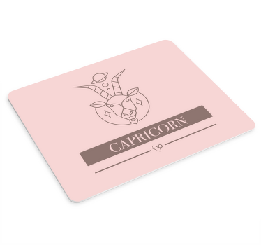 Steinbukken rosa kort stjernetegn design musematte original - Tenstickers