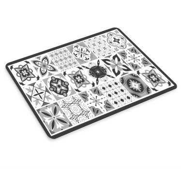 Tapetes de rato originais Lindos azulejos cinza - TenStickers