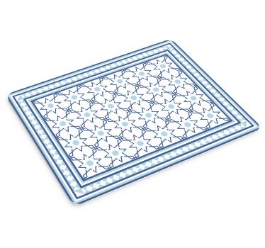 파란색 별 패턴 원래 마우스 패드 - TenStickers