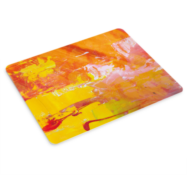 Orange abstract design gaming mouse pad - TenStickers