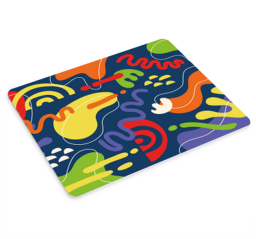 Vibrerende abstrakte spiraler tekstur musemåtte - TenStickers