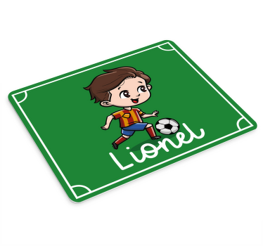 Mouse pad com nome jogador de futebol infantil com nome - TenStickers