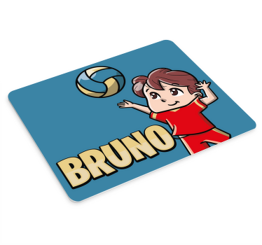 Mauspad mit namen fröhliches kind beim spielen - TenStickers