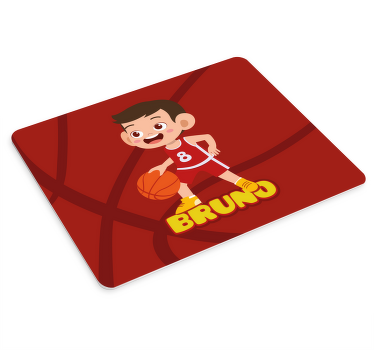 Tapis de souris nom Joueur de basket-ball enfant avec nom - TenStickers