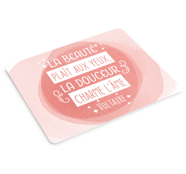 Tapis de souris citation voltaire dicton d'amour - TenStickers
