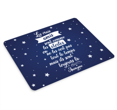 Tapis de souris citation Citation mignonne d'amitié - TenStickers