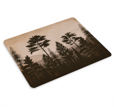 Gaming mouse pad silhouette forest scene - TenStickers