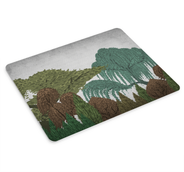 Tapetes de rato originais Vista da floresta vintage - TenStickers