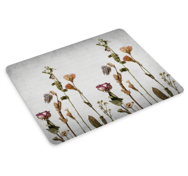 スカンジナビアスタイルの乾いた植物のマウスパッド - TENSTICKERS