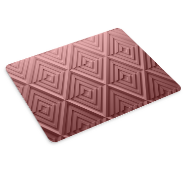 ροζ τρισδιάστατη γεωμετρική αφαίρεση ποντικιού - TenStickers