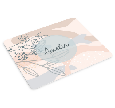 "Boho" floral illustration original mouse pad - TenStickers
