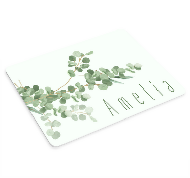 Alfombrilla ratón original Patrón de hojas "boho" - TenVinilo