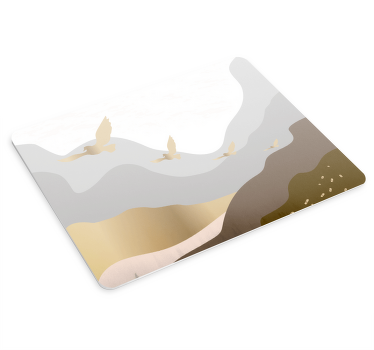 Zlatí ptáci v mlze originální podložka pod myš - TenStickers