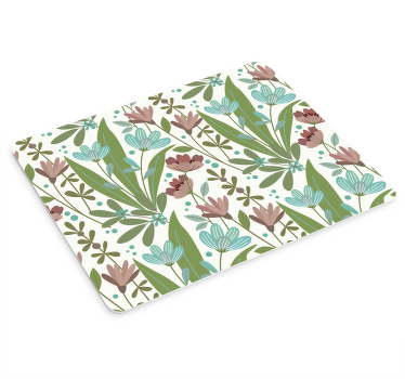 Mauspad muster mit floralen grünmotiven - TenStickers