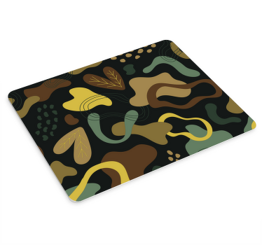 Abstract art yellow and brown design mouse pad - TenStickers