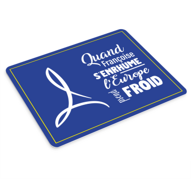 Tapis de souris nom quand paris attrape froid - TenStickers