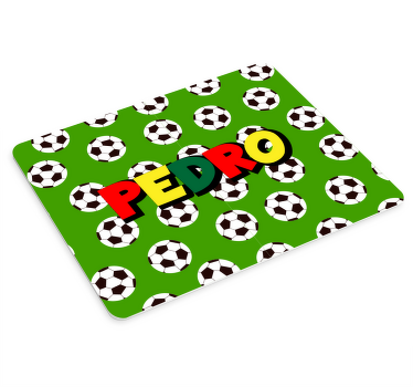 Mouse pad com nome bolas de futebol - TenStickers