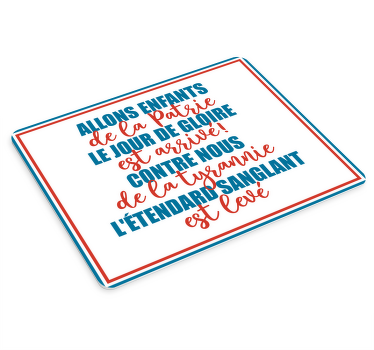 Tapis de souris Marseillaise paroles - TenStickers