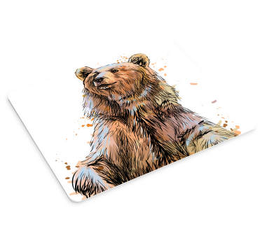 Podkładka pod mysz Brązowy niedźwiedź - TenStickers