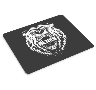Podložka pod myš medveď a text - Tenstickers