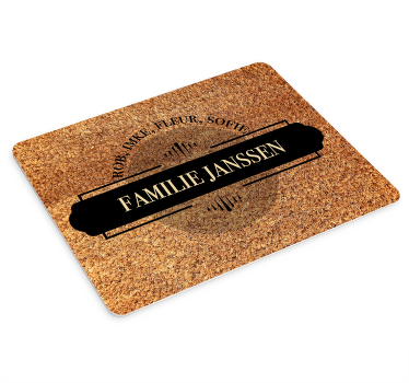 Gezin en familienaam muismat - TenStickers