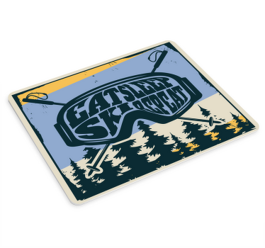 Tapis de souris coloré eat sleep ski repeat - TenStickers