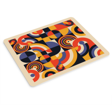 Mauspad originell Bunte Bauhaus Kreise - TenStickers