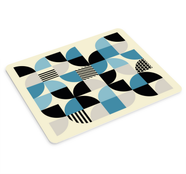 Mauspad originell Blaues Bauhaus Muster - TenStickers