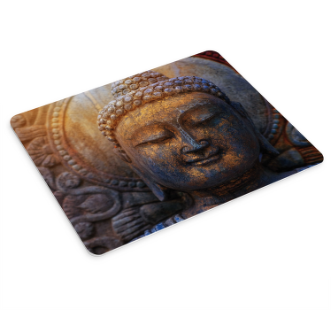 Muismat Boeddha stambeeld gezicht - TenStickers