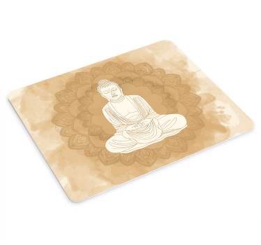 Muismat met boeddha  mandala - TenStickers