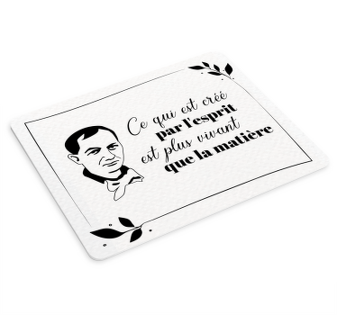 Tapis de souris Silhouette, citation Baudelaire - TenStickers