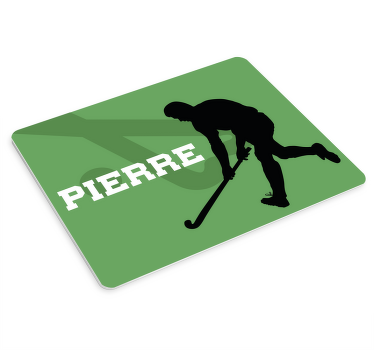 Tapis de souris hockeyeur et nom personnalisé - TenStickers