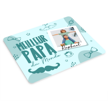 Tapis de souris meilleur papa personnalisable - TenStickers