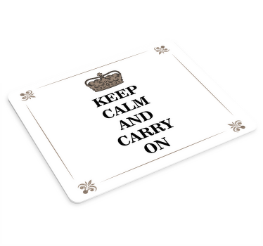 Tapis de souris rester calme avec prénom - TenStickers