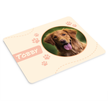 Tapis de souris photo de chien personnalisable - TenStickers