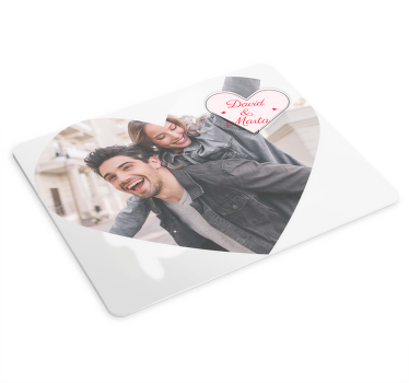 Tapis de souris Saint-Valentin cœur avec noms - TenStickers