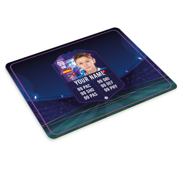 鼠标垫赌博 足球运动员卡 - TenStickers