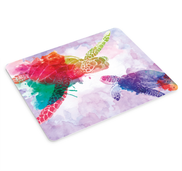 Mouse pad original peindre des tortues d'art - TenStickers