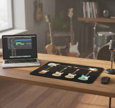 Tappetino mouse collezione chitarre fender - TenStickers