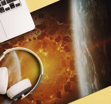 行星爆炸游戏鼠标垫 - TenStickers