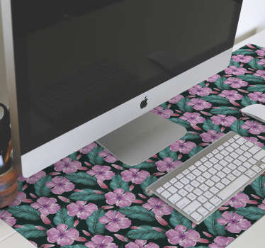 Big tropical flowers floral mouse pad - TenStickers