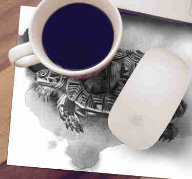 Podkładka pod mysz vintage żółw - TenStickers