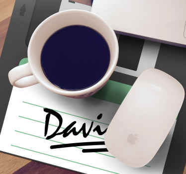 Alfombrilla ratón con nombre bloc de notas - TenVinilo