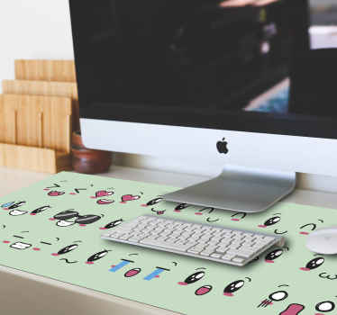 Anime faces green mouse pad - TenStickers