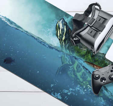 Alfombrilla ratón original tortuga nadando  - TenVinilo